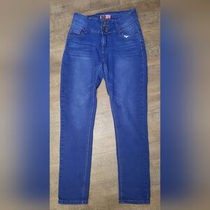 Women Wave jeans Cotton Denim Blue Jeans SZ 11 / 12